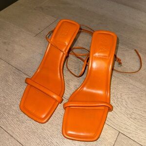 ZARA Orange Strappy Sandals